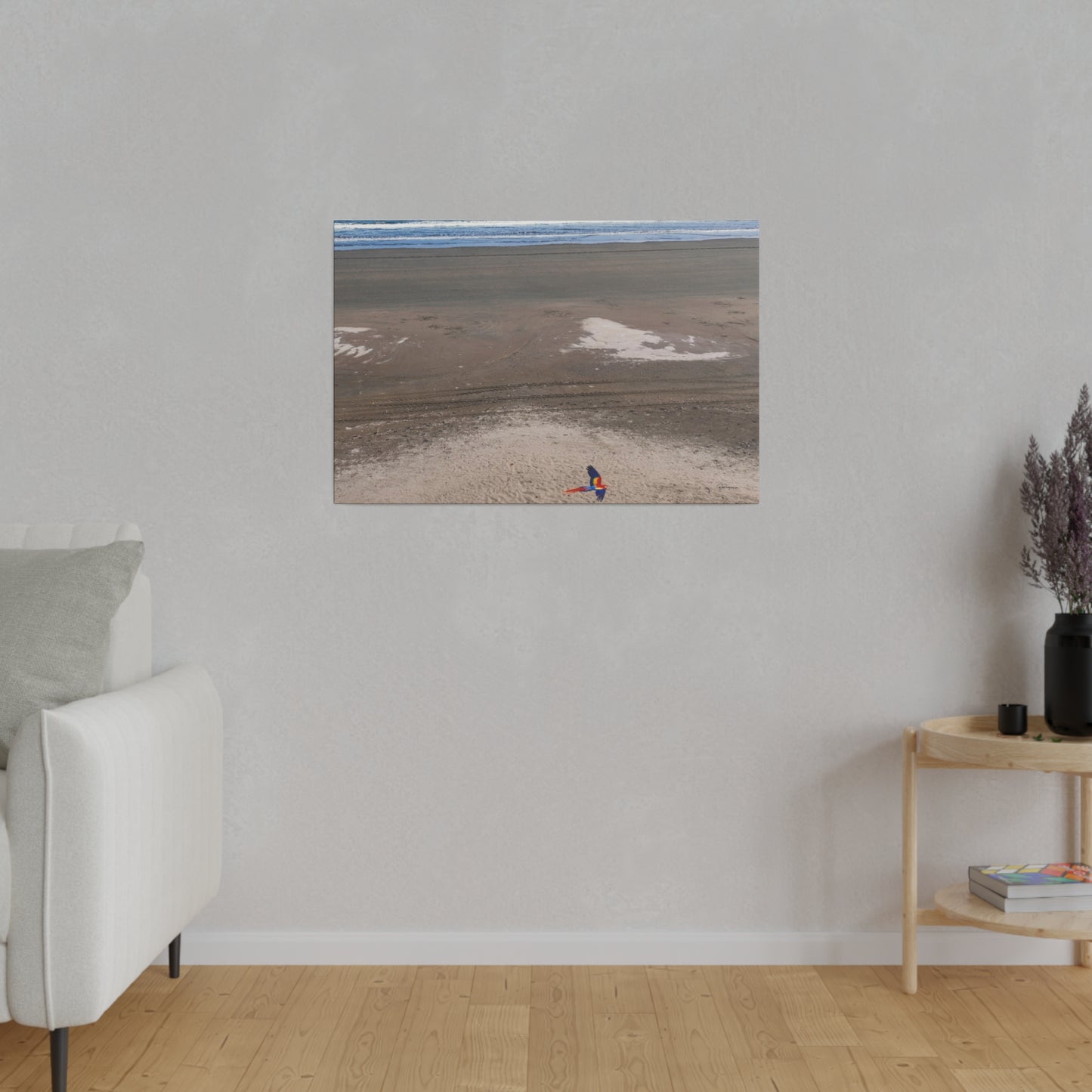 "Splendid Soar: The Tropical Dance of Lapas & Macaws"- Canvas