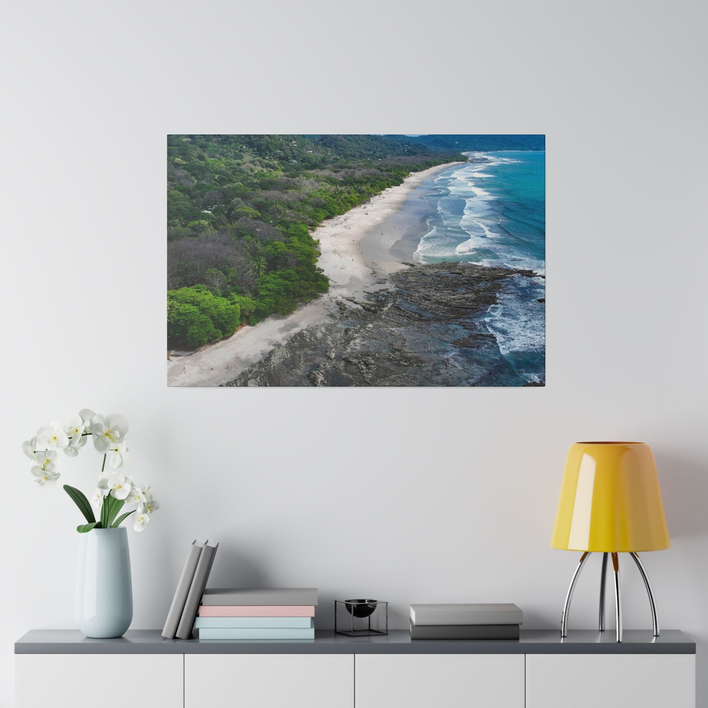 "Tropical Odyssey: The Majestic Splendor of Santa Teresa Beach, Costa Rica"- Canvas