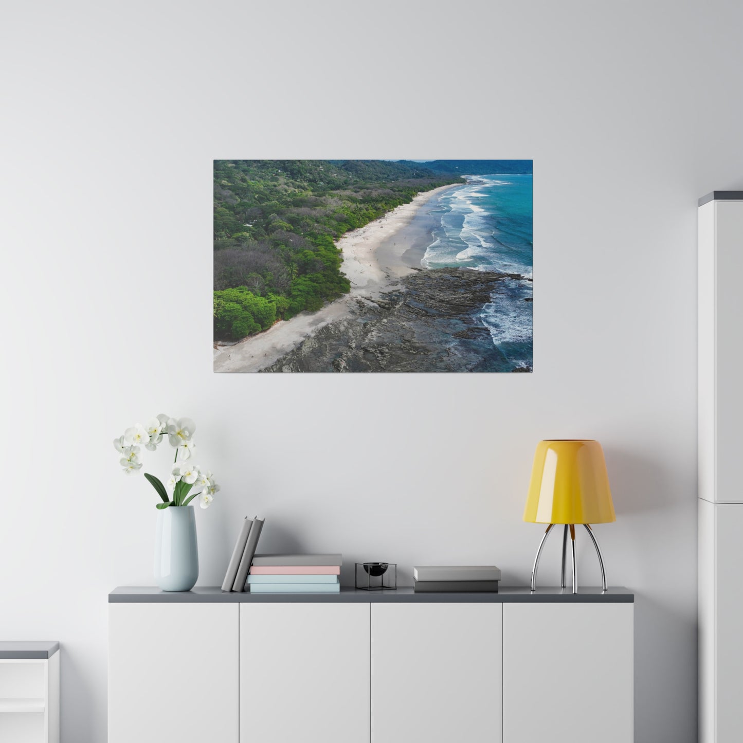 "Tropical Odyssey: The Majestic Splendor of Santa Teresa Beach, Costa Rica"- Canvas