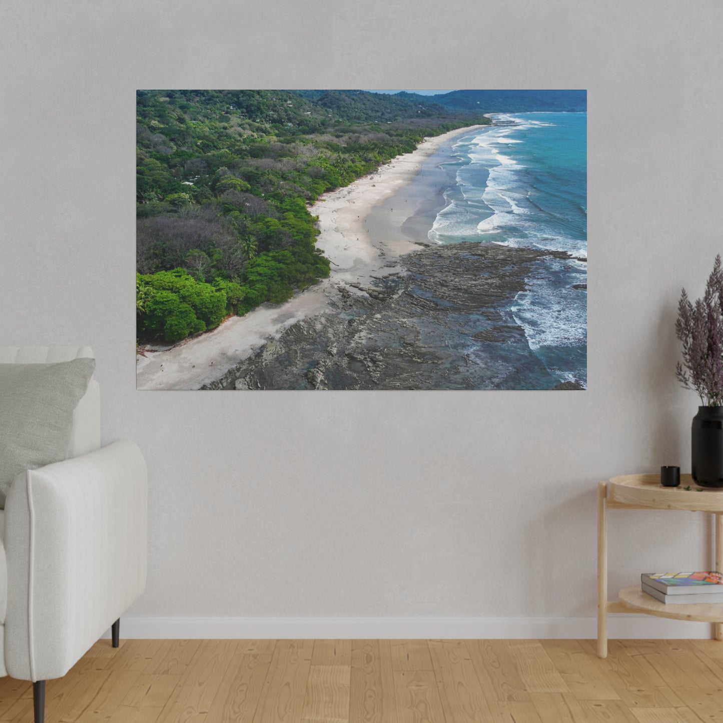 "Tropical Odyssey: The Majestic Splendor of Santa Teresa Beach, Costa Rica"- Canvas