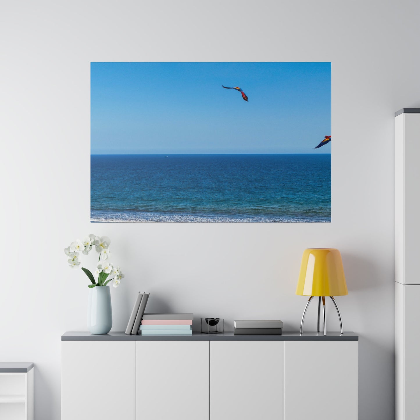 "Tropical Euphoria: The Sky Dance of Lapas, Macaws & Guacamayas"- Canvas