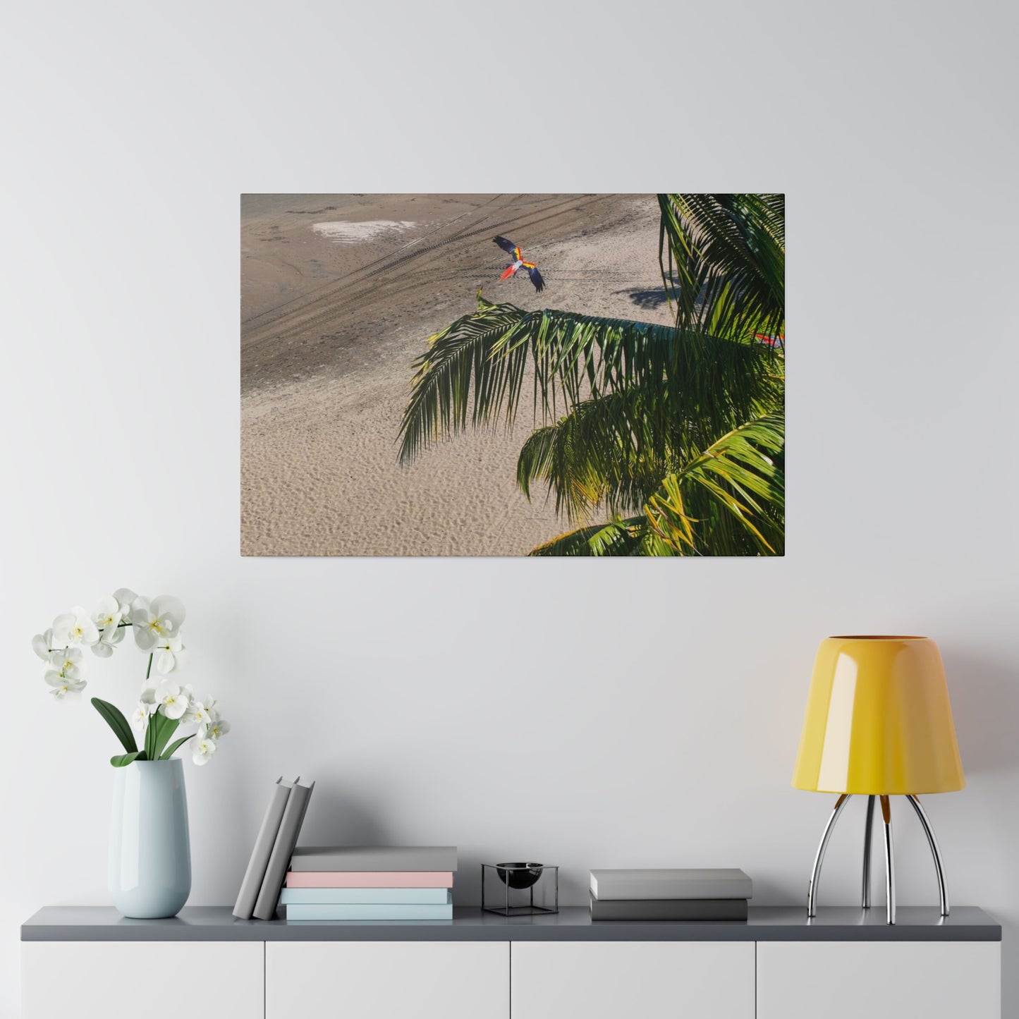 "Macaws Aloft: A Tropical Symphony of Lapas in Flight"- Canvas