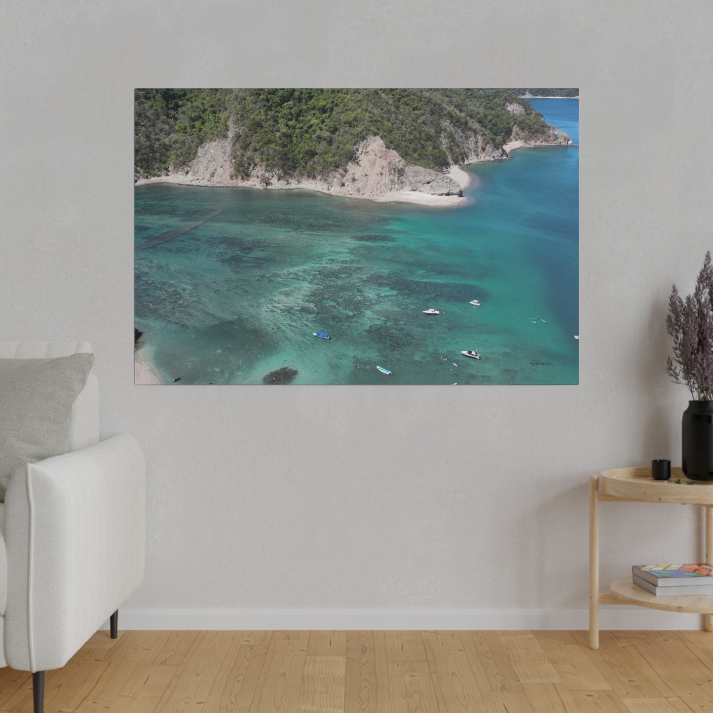 "Serenity Awaits: Tropical Harmony of Isla Tortuga, Costa Rica"- Canvas