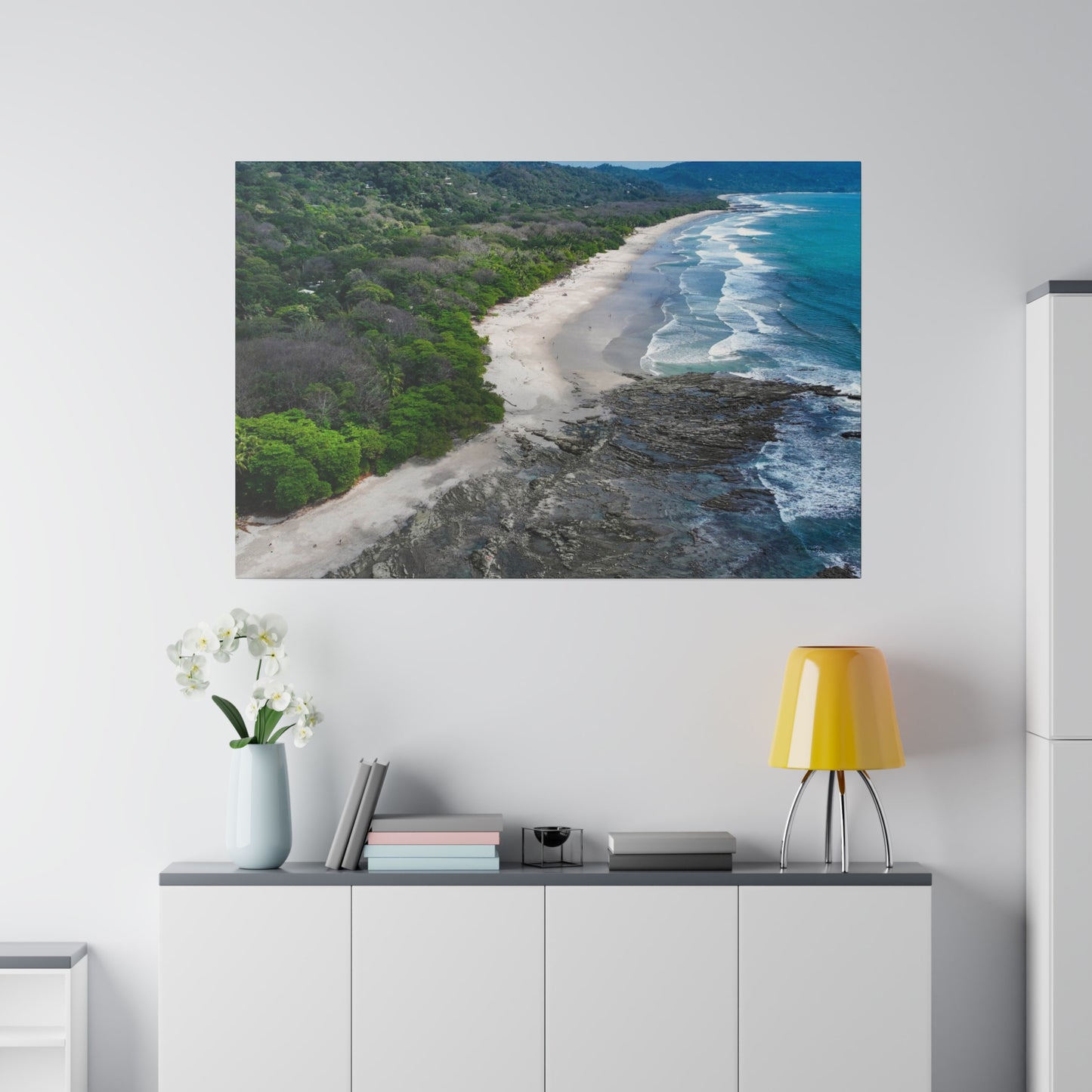 "Tropical Odyssey: The Majestic Splendor of Santa Teresa Beach, Costa Rica"- Canvas
