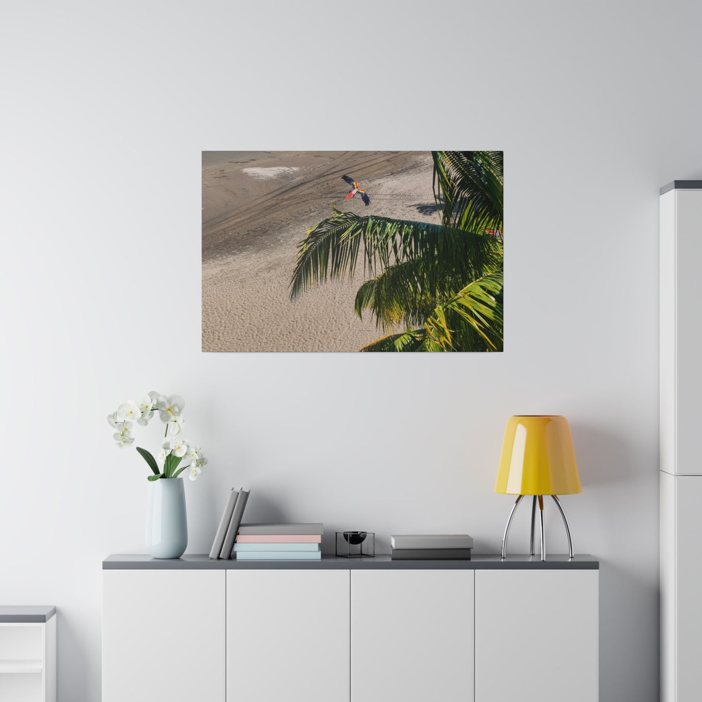 "Macaws Aloft: A Tropical Symphony of Lapas in Flight"- Canvas