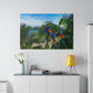 "Journey to the Tropics: Enchanting Laps of the Flying Macaws"- Canvas