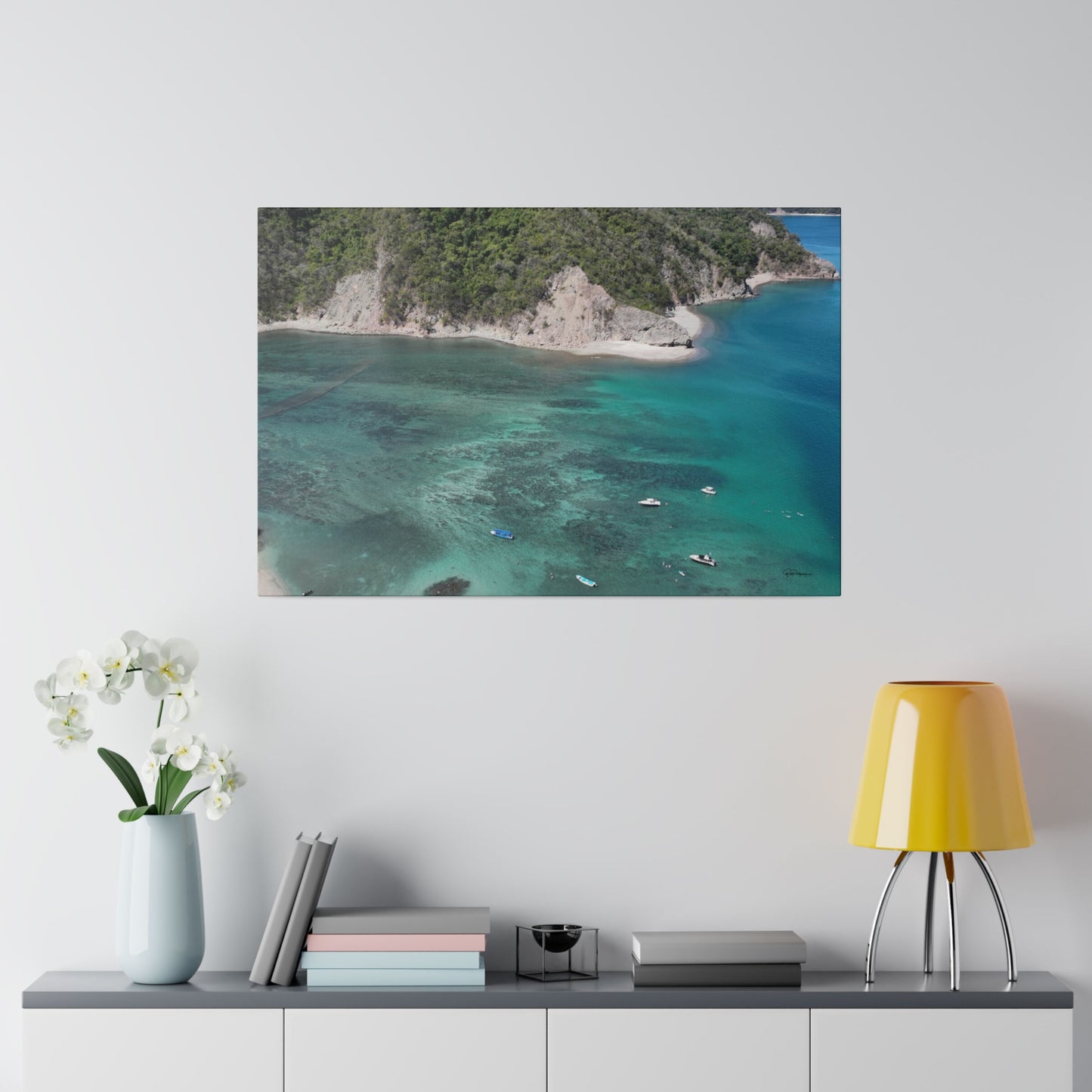 "Serenity Awaits: Tropical Harmony of Isla Tortuga, Costa Rica"- Canvas