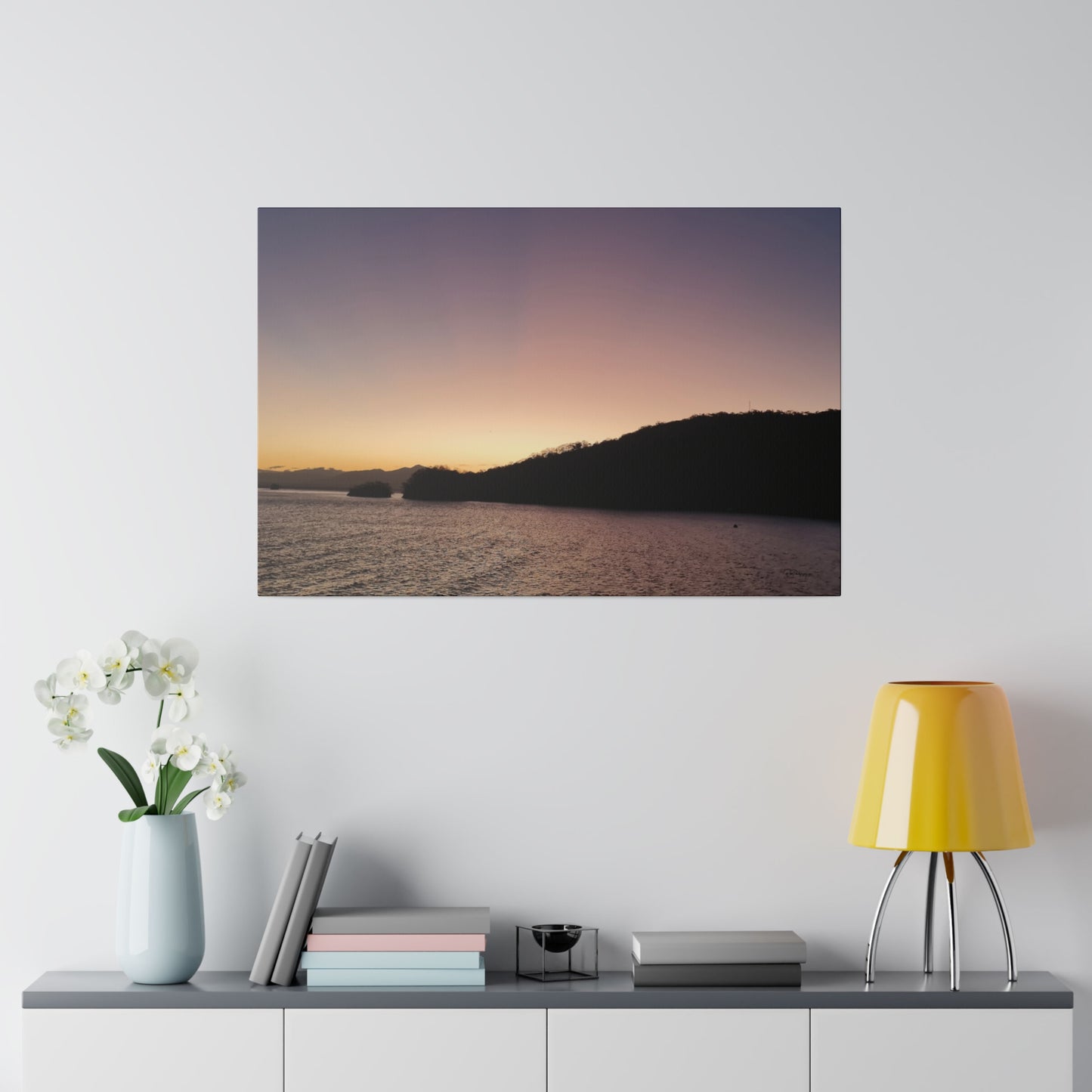 "Golden Waves: Costa Rica Sunset Serenity"- Canvas