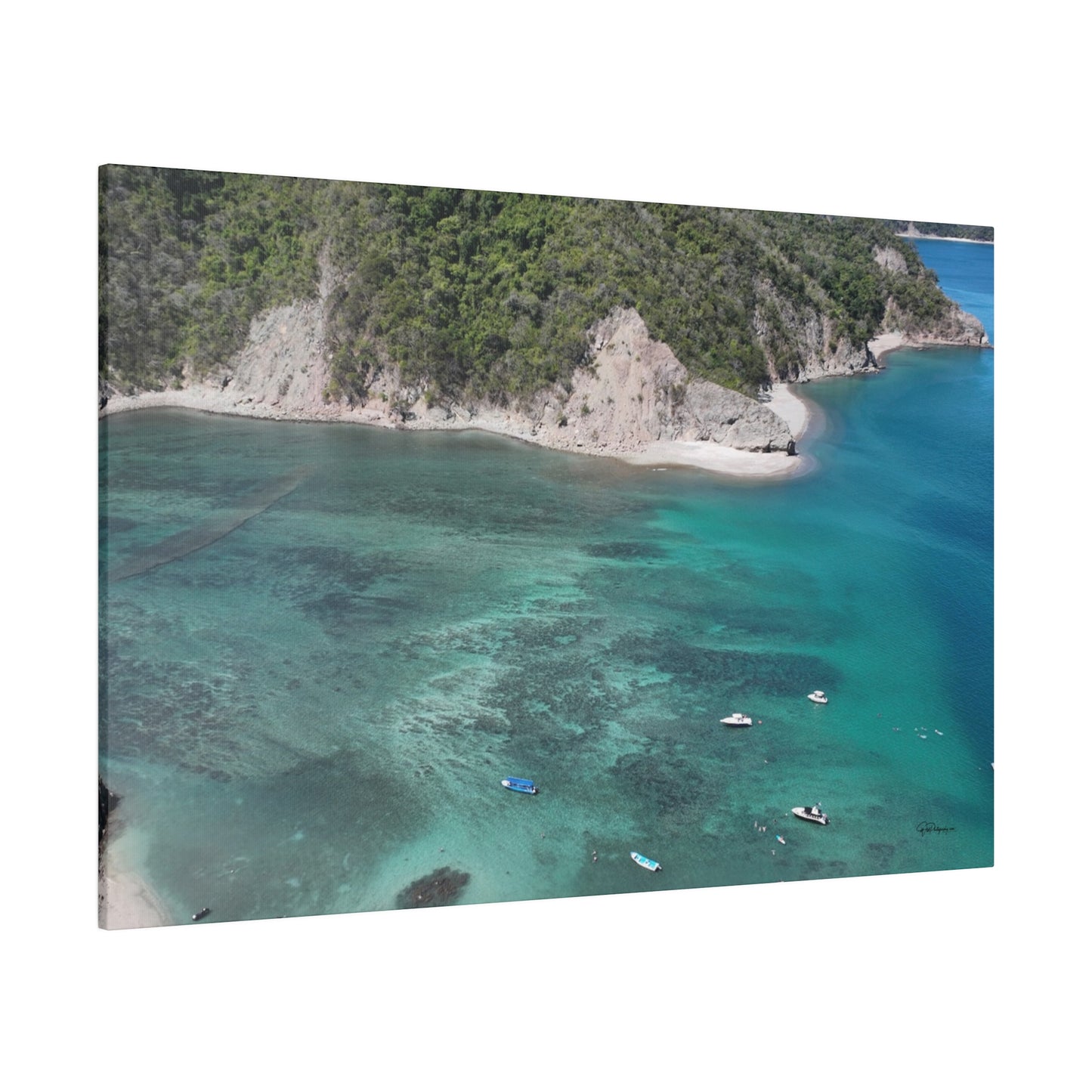 "Serenity Awaits: Tropical Harmony of Isla Tortuga, Costa Rica"- Canvas