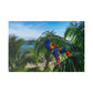 "Journey to the Tropics: Enchanting Laps of the Flying Macaws"- Canvas