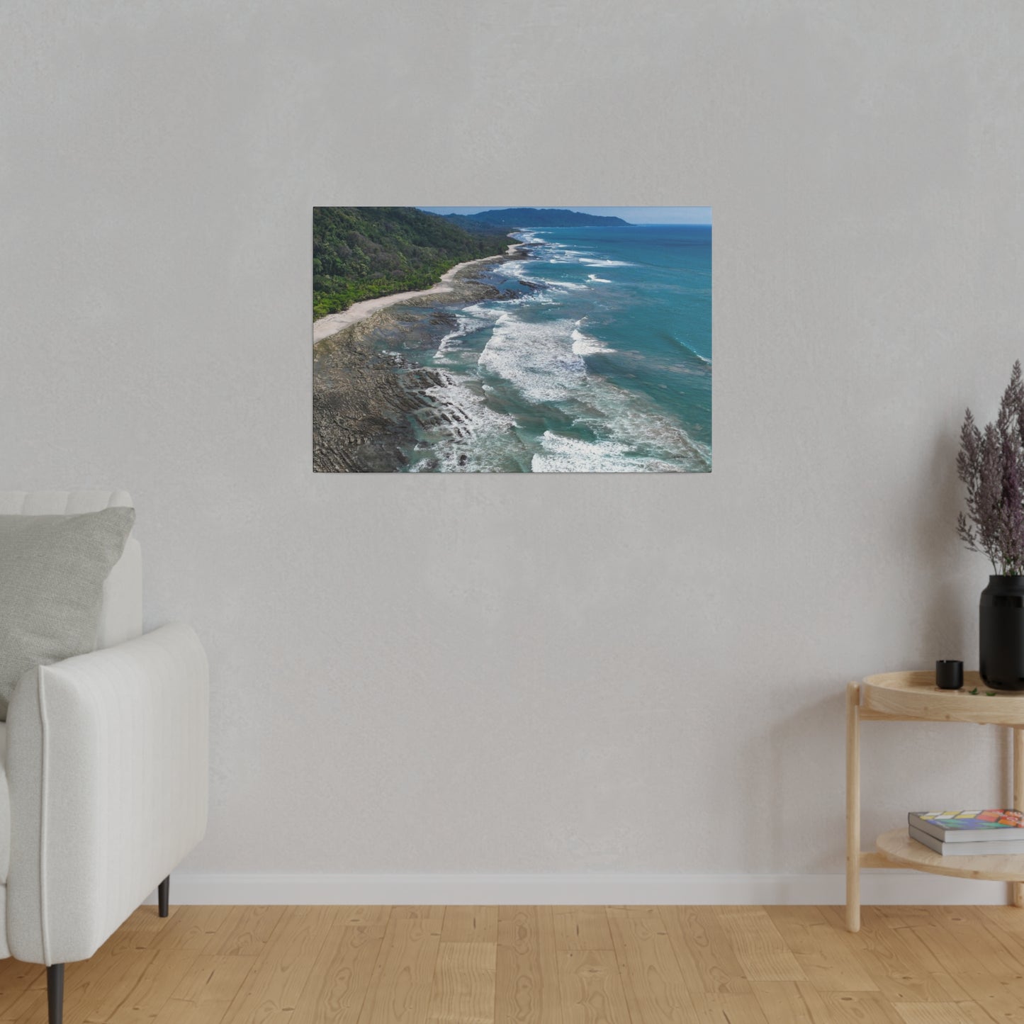 "Emerald Waves: A Tropical Journey to Santa Teresa Beach, Costa Rica"- Canvas