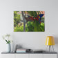 "Paradise Ascending: Marvellous Lapas Macaws in Tropical Flight"- Canvas