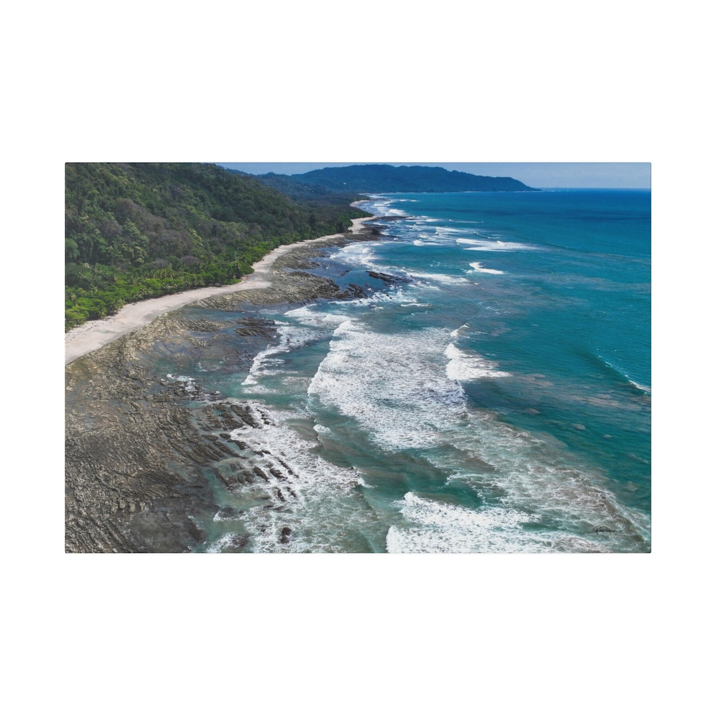 "Emerald Waves: A Tropical Journey to Santa Teresa Beach, Costa Rica"- Canvas