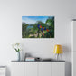 "Journey to the Tropics: Enchanting Laps of the Flying Macaws"- Canvas