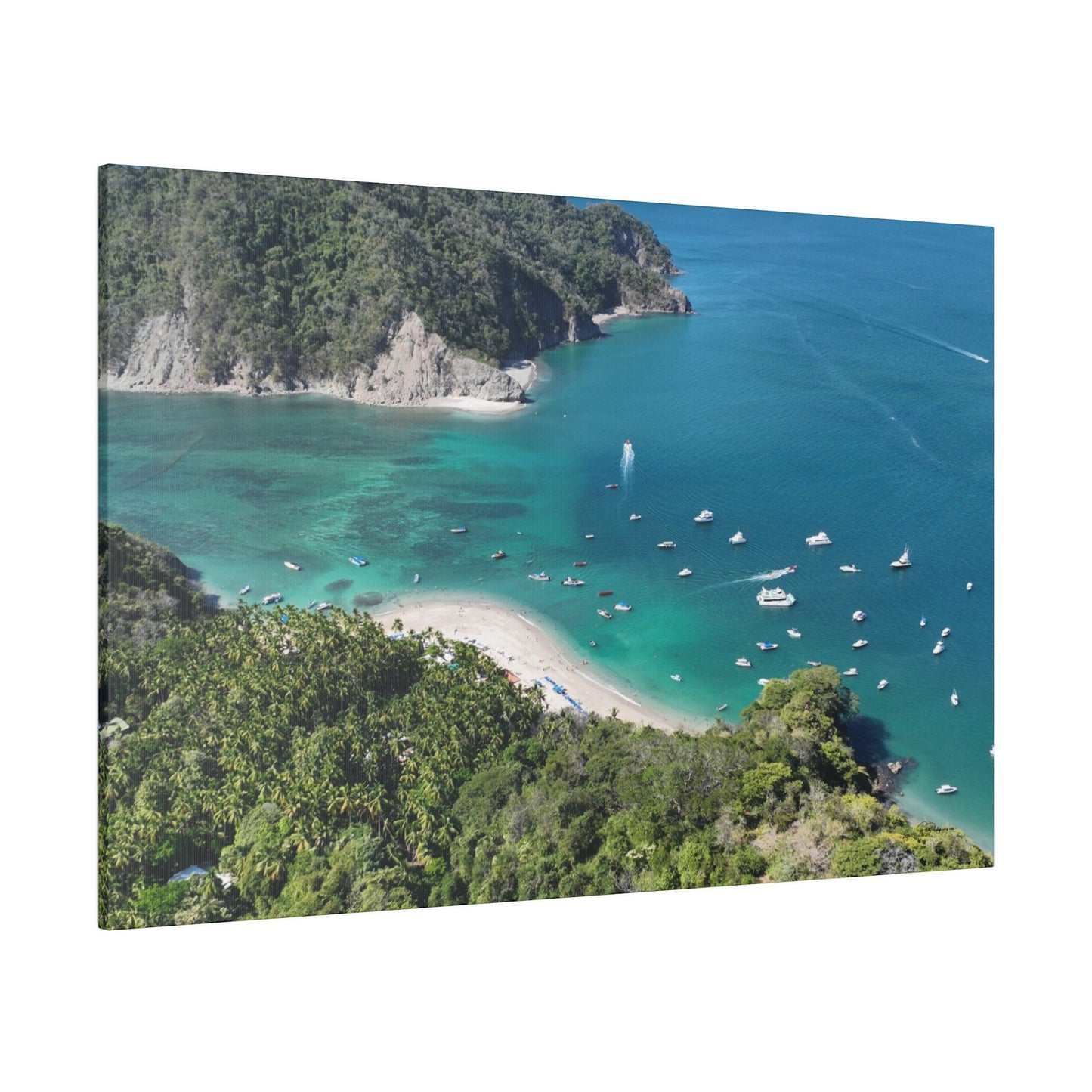 "Paradise Unleashed: Vivid Vistas of Isla Tortuga, Costa Rica"- Canvas